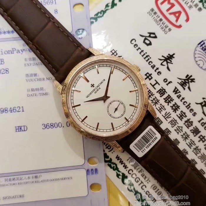 江詩丹頓 Vacheron Constantin 2019江詩丹頓歷史名作 雕花新款 深度防水 男士腕表  wssb3621